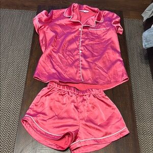 Revelry Pink Satin Pajama Set Intimates & Sleepwear